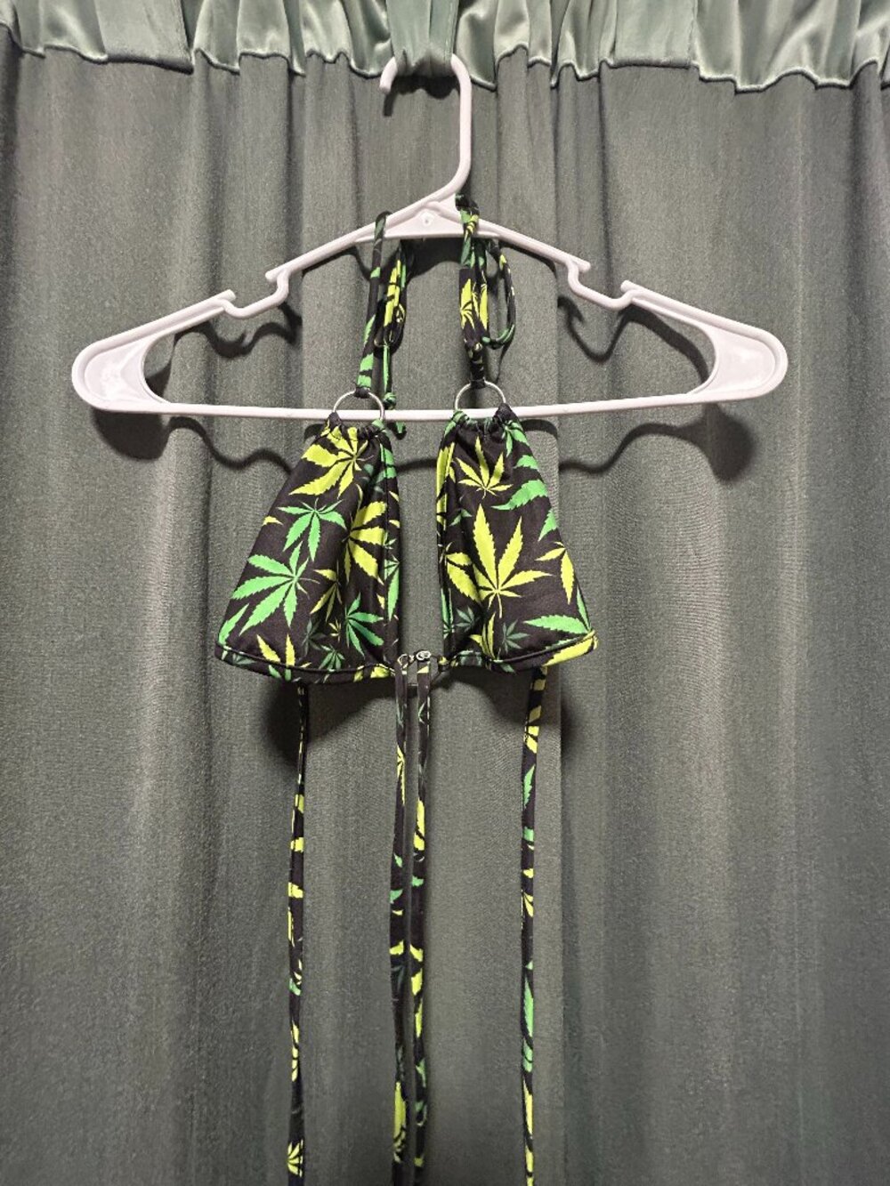 Special Plant Pattern Swim Suit Top